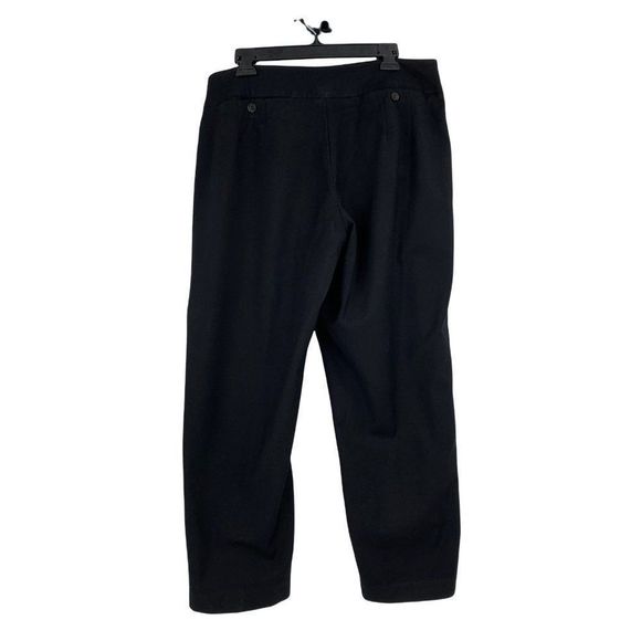 Women’s Black Merona Pants Size 16W 0221 Stretch Tapered Crop Career - Picture 3 of 6